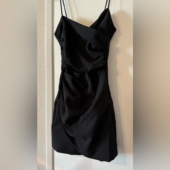 Zara Cowl Neck Black Dress mini - Picture 2 of 11